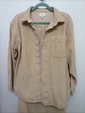 Butter Yellow Oversized Corduroy Jacket